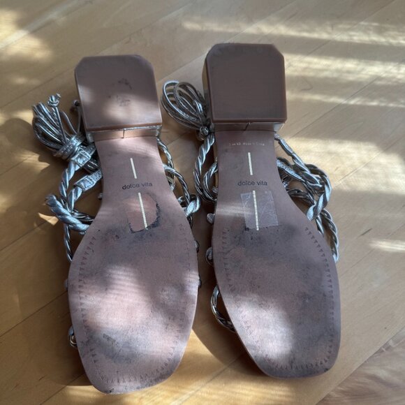 Dolce Vita Hayley Wrap Sandals Gold Size 8.5 - Picture 5 of 6